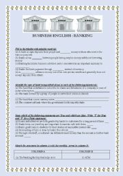 English Worksheet: BUSINESS ENGLISH BANKING