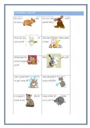 English worksheet: Conversation cards 4/4