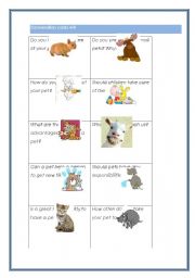 English Worksheet: Conversation cards 4/4