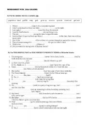 English worksheet: grammar vocabulary worksheet