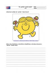 English Worksheet: litle miss dental nurse