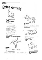 English Worksheet: animal descriptions