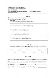 English worksheet: ELEMENTARY LEVEL FOR KIDS