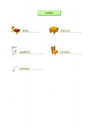 English Worksheet: Furniture