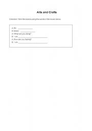 English worksheet: Arts and crafts