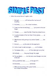 English worksheet: SIMPLE PAST