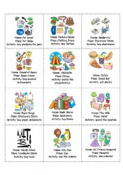 English Worksheet: Places and Stores