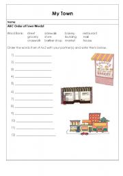 English worksheet: My Town