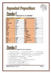 English Worksheet: 4 pages/4 exercises/113 sentences to practice Prepositions 