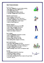 English Worksheet: Verb Tenses Revision