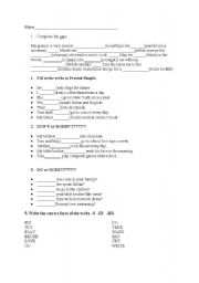 English worksheet: test