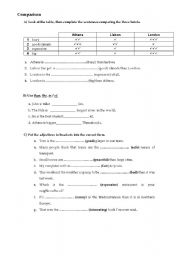 English worksheet: Comparison