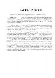 English Worksheet: Belize 