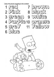 English Worksheet: colors 