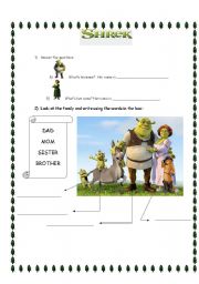 English Worksheet: SHREK 