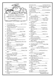 English Worksheet: Simple Pres. - Pres.Cont.  Revision