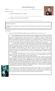 English Worksheet: The boy behind Harry POtter