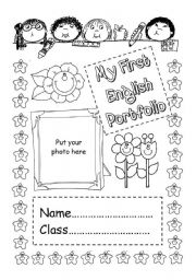 English Worksheet: My first English portfolio - cover