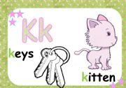 English Worksheet: ALPHABET FLASH CARDS ****** K- O ****** 3/5