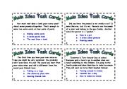 English Worksheet: Main Idea cards