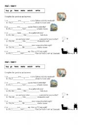 English worksheet: PAST SIMPLE