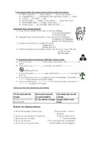 English worksheet: if clauses