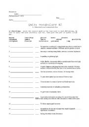 English Worksheet: Fahrenheit 451 Vocabulary Quiz #2