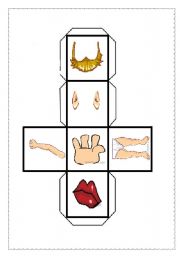English Worksheet: Body dice