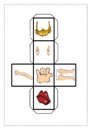 English Worksheet: Body dice