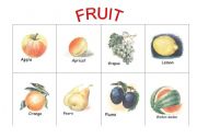 English Worksheet: Fruit