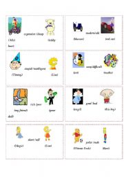 English Worksheet: Flashcards-comparison2/2