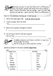 adjective  as...as   and superlatve comparative practice