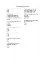 English Worksheet: Jonas Brothers - When you look me in the eyes