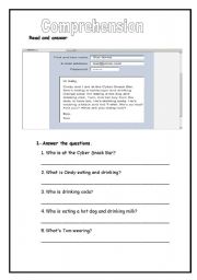 English Worksheet: Comprehension