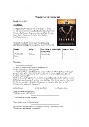 English worksheet: Tremors Movie Worksheet