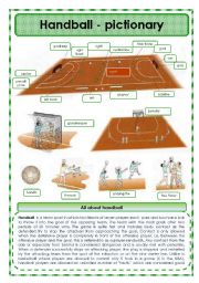 English Worksheet: Handball - pictionary