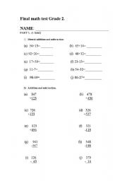 ESL math test. (6 pages)