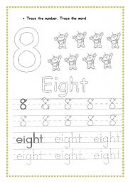 English worksheet: Eight