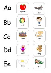 English Worksheet: Alphabet Aa - Oo
