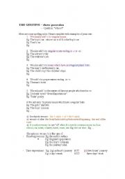 English Worksheet: The Genitive