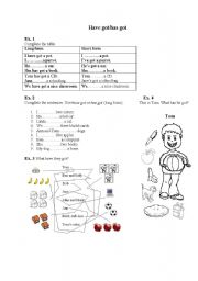 English Worksheet: have got - practice