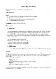 English Worksheet: Smoking