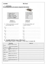 English Worksheet: How Much / How Many