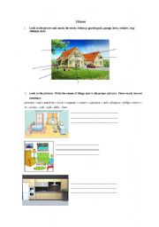 English Worksheet: homes, house, furniture