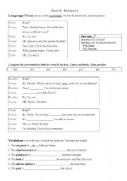 English Worksheet: Places in town - Downtown