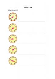 English worksheet: TIME