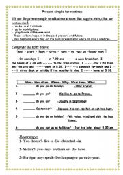 English Worksheet: Present simple