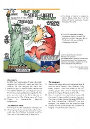 English Worksheet: the statue of liberty