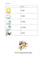 English worksheet: Weather Sheet