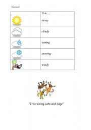 English Worksheet: Weather Sheet